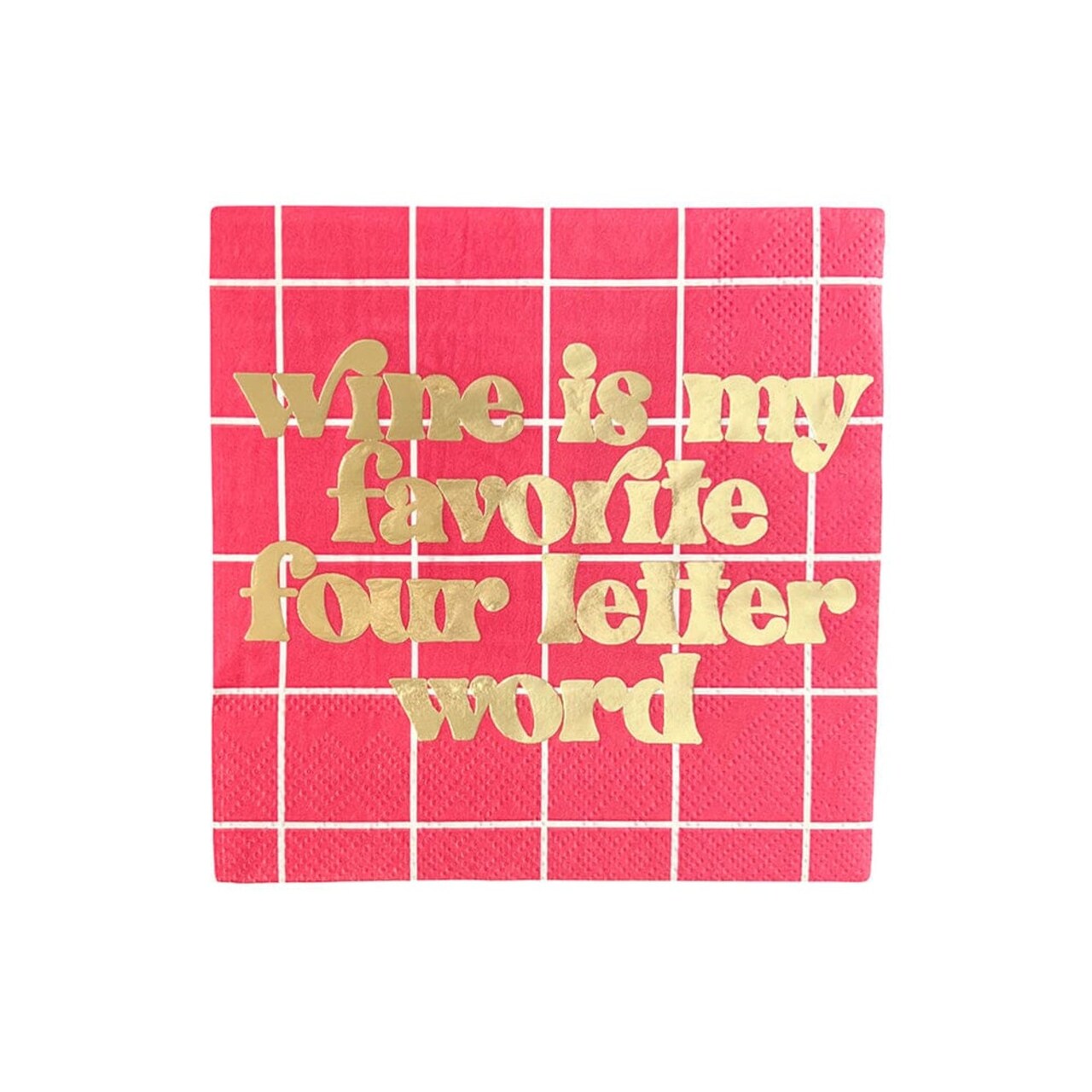 Wine Is My Favorite Four Letter Word Cocktail Napkins - Pack of 40 Paper Napkins